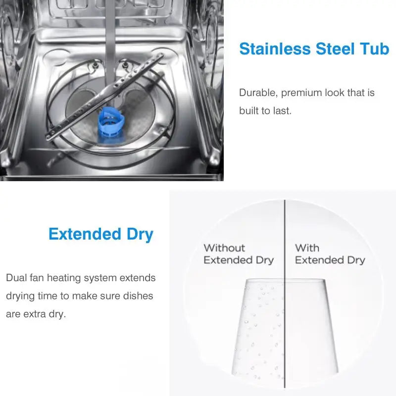 Automatic Dishwasher Machine Household Dishwasher Commercial Drawer Dishwashers for Home Kitchen Dish Washer