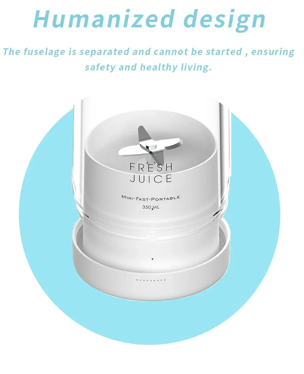 Portable Mini Blender Electric Juicer Fruit Smoothies Mixer Usb Magnetic Charging Multifunctional Juice Maker Machine Blender