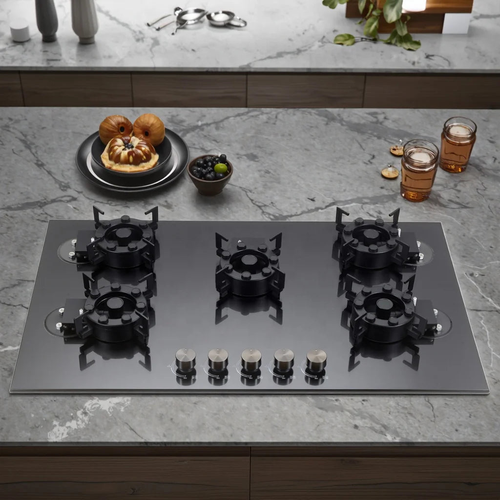 Kitchen Built in Multi 5 Five Burners Gas Gas Cooktops Stove Plate Cooker Hob Gas Stove 5 burner Heater for Household