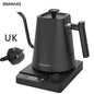 SMANG 1200W Gooseneck Electric Kettle 1L Temperature Control Coffee Kettle Pour Over Coffee Kettle Rapid Heating Kettle