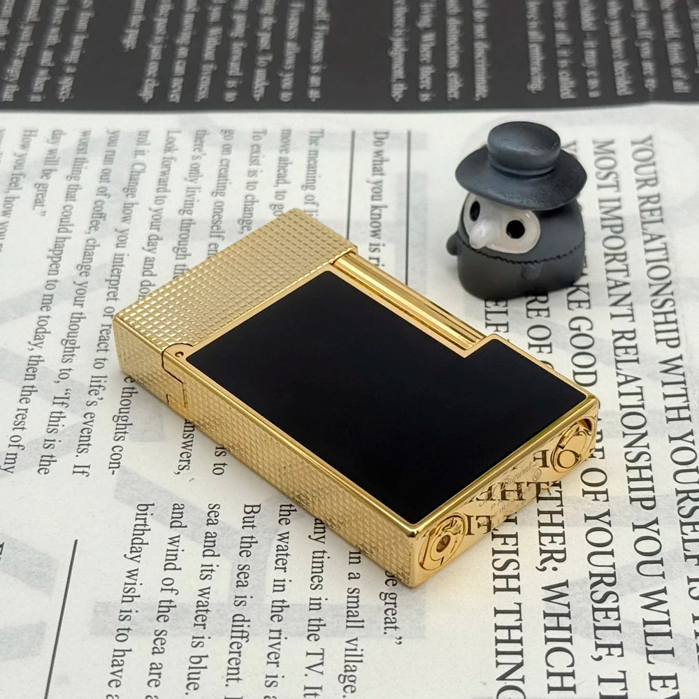 Gas Flame Lighter Metal Glossy Vs Matte Lacquer Cigar Accessories Smoking Cigarette Tools Includes Nozzle Adapter
