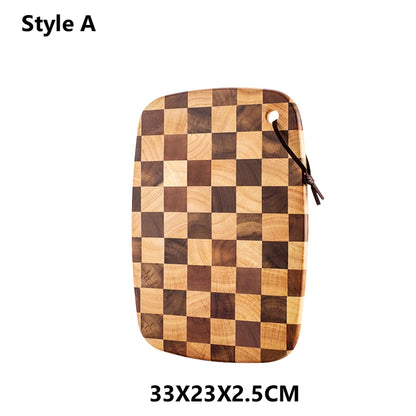 WXCOO Cutting Board Solid Wood Household Tray Mosaic Cutting Boards Wooden Cutting Board Mosaic Chopping Blocks Kitchenware
