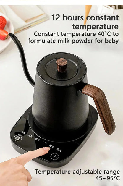 110V 220V 1000W 800ml Temperature Control Hand Brewing Kettle Intelligent Constant Temperature Electric Kettle Coffee Kettle Tea