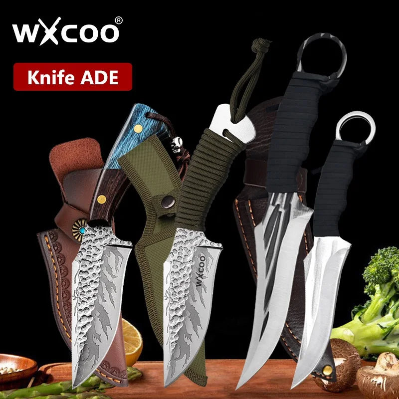 WXCOO Kitchen Boning Knife Butcher's Cutting Knife Slicing Meat Cleaver Full Tang Handmade Forged Knife Kitchen Accessories