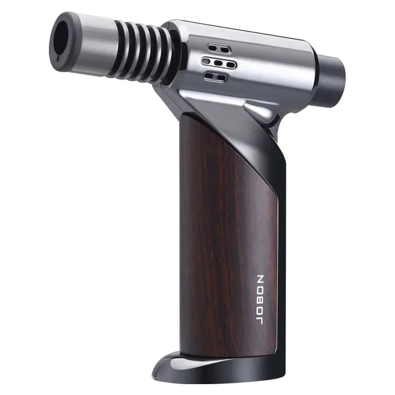 JOBON Metal High Power Spray Gun Windproof Blue Flame Gas Torch Lighter Safety Lock Switch Outdoor BBQ Kitchen Cigar Lighters
