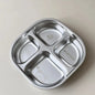 WORTHBUY Capybara 3/4 Grids Food Plate Dishes 304 Stainless Steel Divided Dinning Plates Salad Plate Tableware Dishwasher Safe
