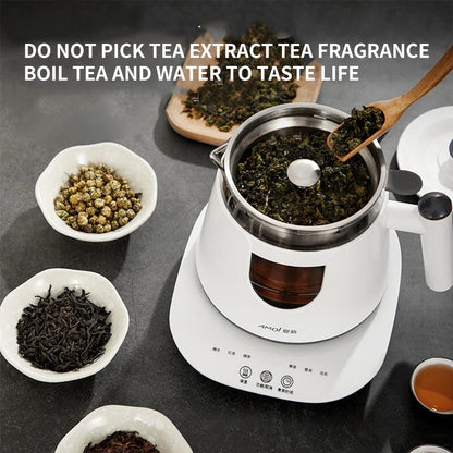Black Tea Brewing Electric Tea Pot - Automatic Steam Glass Tea Maker for Boiling Water Health Preservation