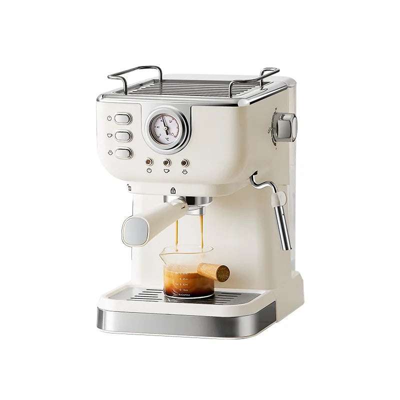 Italian Semi-Automatic Coffee Machine High-Pressure Home Office Use with Concentrated Steam Milk Frother
