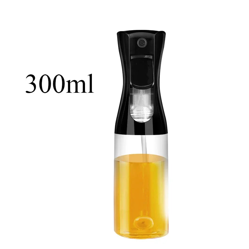 1pc Black Transparent Oil Spray Bottle for Cooking Kitchen Olive Oil Sprayer for Camping BBQ Baking Vinegar Soy Sauce