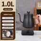 1L1000ML Smart Temperature Control Kettle - Auto Shut-Off & Boil-Dry Protection - Stainless Steel Pour-Over Coffee & Tea