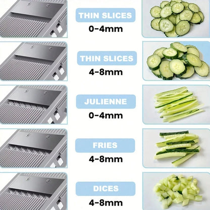 Multifunctional Vegetable Slicer And Dicer, 3-In-1 For Shredding/Slicing/Dicing, With Hidden Blade Safety Design, Easy To Clean And Machine Washable, A Must-Have Tool For Home Chefs, Greatly Improving Prep Efficiency And Redu