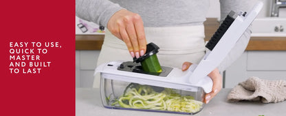 Vegetable Chopper - Food Chopper - Spiral Cutter - Vegetable Chopper with Container - Kitchen Gadgets Home Essential Accessories