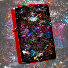 Psychedelic Surreal Fantasy Art Print Lighter Sticker Vibrant Cyber Anciet Style Unique Aesthetic Portable Item For Daily Gathering Outdoor Use Ideal Creative Gift For Personal All Scenario Available A Humorous And Interestin