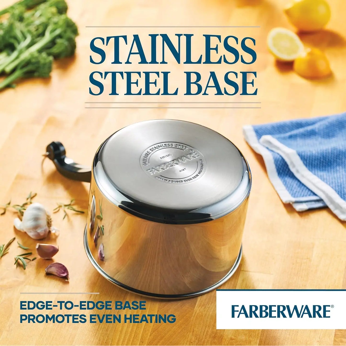 Classic Series Stainless Steel Sauce Pan with Lid, 3-Quart, Induction Cookware