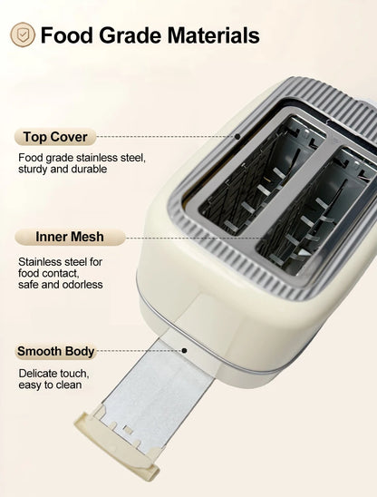 Double Slot Toaster 7 Browning Levels Extra Wide Slot Toaster with Reheat, Defrost and Cancel Includes a Detachable Crumb Tray