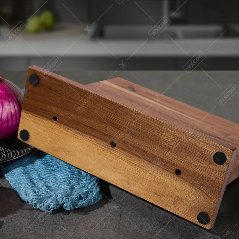WXCOO Kitchen Knife for Cooking BBQ Lamb Beef Meat Cleaver Fruit Slicing Hand forged Butcher Knife Magnetic Knife Holder Set