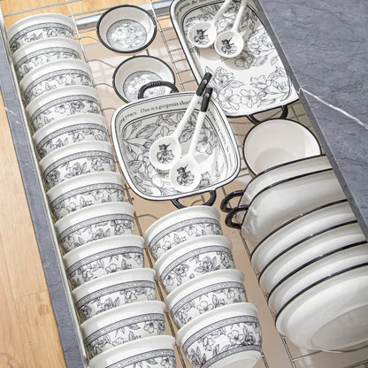 Underglaze Color, Ceramic Tableware, Gift Box Set, Dishes, Soup Bowls, Combination Package.