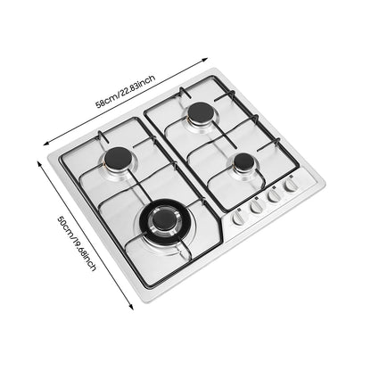 Clearance Sale Powerful Sealed Burners Gas Stove Safety Auto-Shutoff Cooktop with 4 Nozzles for Home Restaurant Cooking