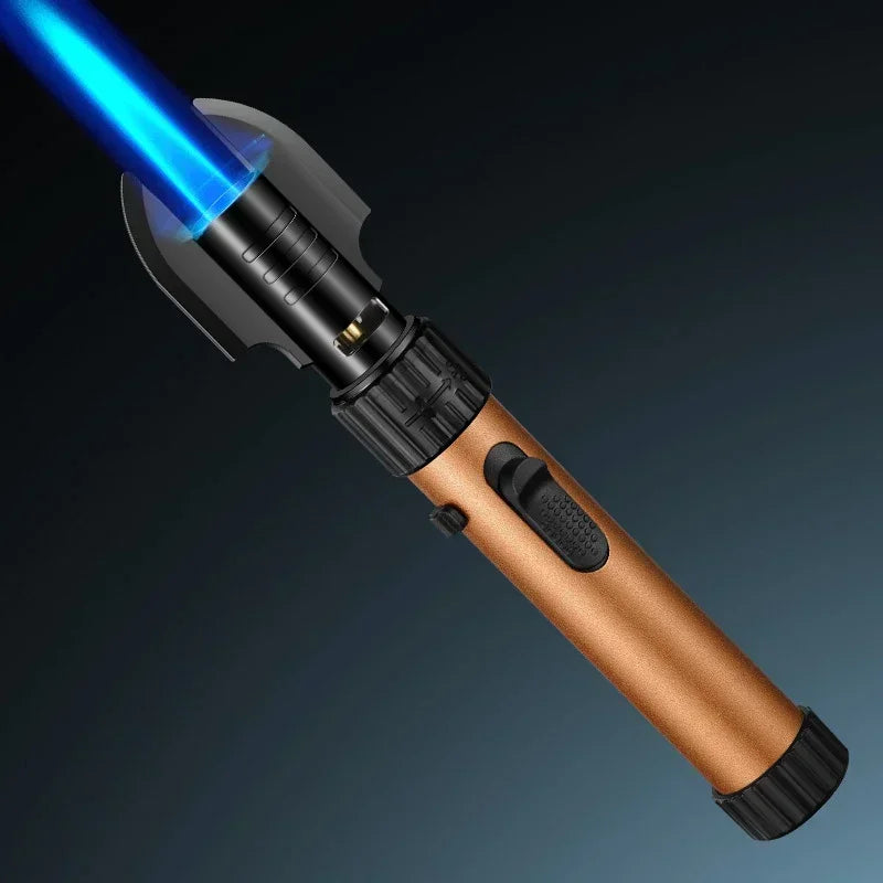 Metal Gas Lighter Powerful Kitchen Cooking Torch Turbo Flame Jet Outdoors BBQ Barbecue Smoking Accessories Windproof Lighters