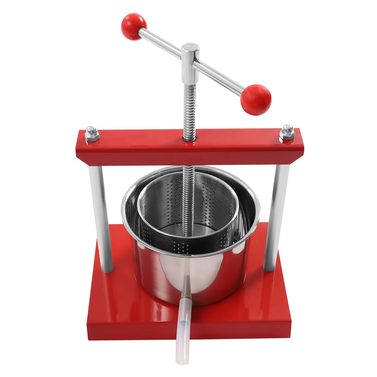 Easy Clean Hand Press Juicer High-Yield Manual Fruit Press with Filter Bag 0.8Gal/1.6Gal Capacity for Cheese, Herbs & Vegetable Juice