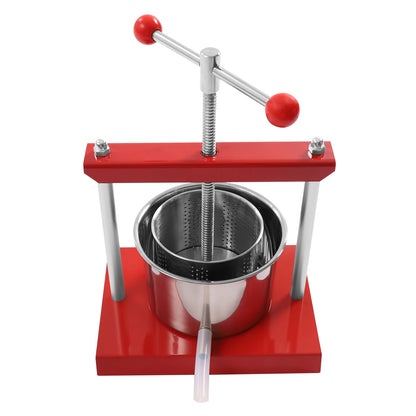 Easy Clean Hand Press Juicer High-Yield Manual Fruit Press with Filter Bag 0.8Gal/1.6Gal Capacity for Cheese, Herbs & Vegetable Juice