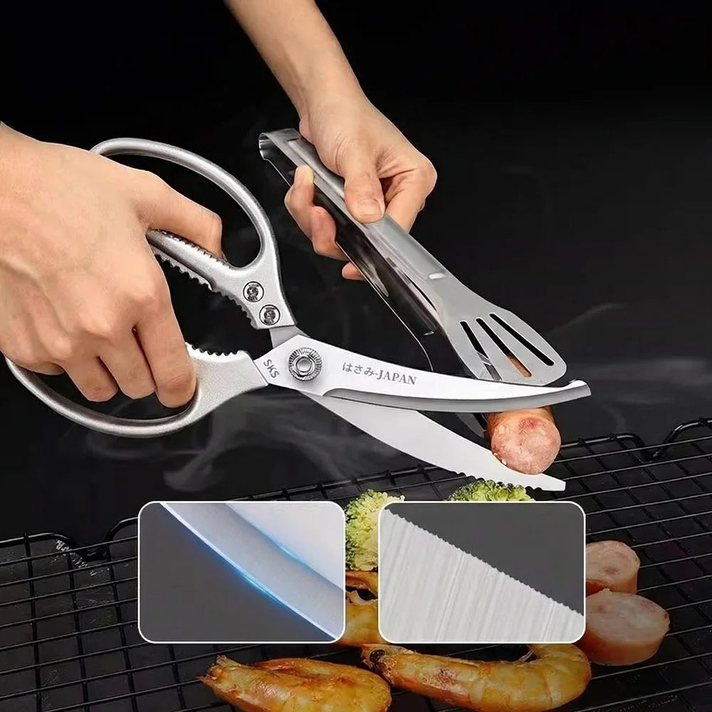 German-style Sharp Stainless Steel Kitchen Scissors for Poultry Bones, Grilling, Beef Offal & Steak German-style Sharp Stainless