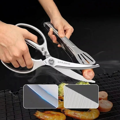 German-style Sharp Stainless Steel Kitchen Scissors for Poultry Bones, Grilling, Beef Offal & Steak German-style Sharp Stainless