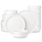 MALACASA 12/24 Piece Ceramic Porcelain Dinnerware Set with 4 Pcs Dinner/Dessert Plates,Bowl Tableware Set Service for 4