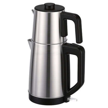 Electric Kettle Turkish Tea Maker Cooker Stainless Steel Double Pot Kettle Infuser Keep Warm Function 220V EU Plug