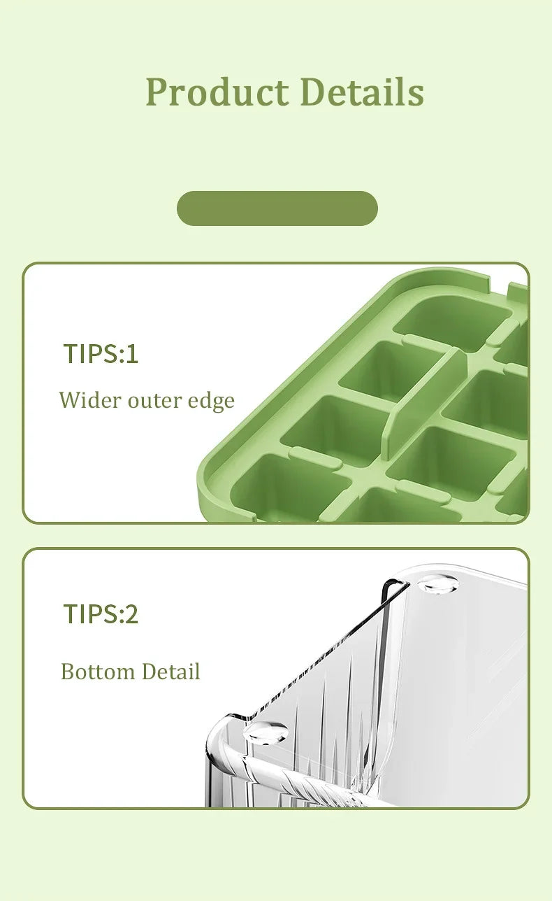 28/56 Grids Ice Cube Mold Press Ice Tray Bucket Multifunctional Ice Maker with One-touch To Release Portable Ice Box Ice Cube Tr