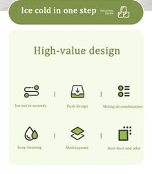 28/56 Grids Ice Cube Mold Press Ice Tray Bucket Multifunctional Ice Maker with One-touch To Release Portable Ice Box Ice Cube Tr