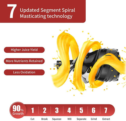 220V Juice Extractor Home Slag Separation Ginger Fruit Vegetable Juice Extractor Multifunctional Fruit Slow Juicer Automatic