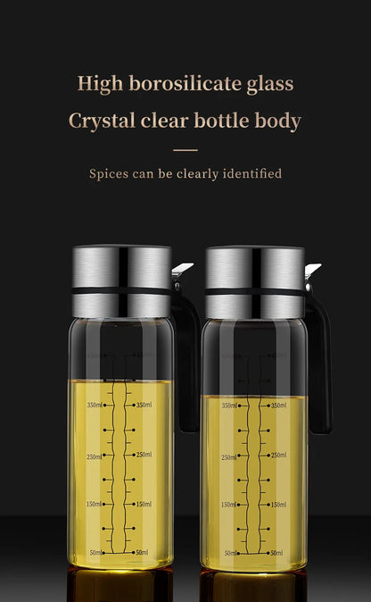 Oil bottle glass Oil pot leakproof Tank Kitchen soy sauce Bottles Vinegar Pots Seasoning Tool Set Of Household Flip Lid