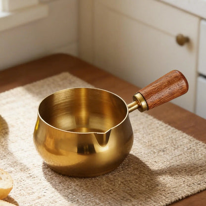 Sauce Pan Stainless Steel Non Stick Small Milk Warmer Pot Handy Cookware Even Heating Easy Clean Induction for Soup Butter