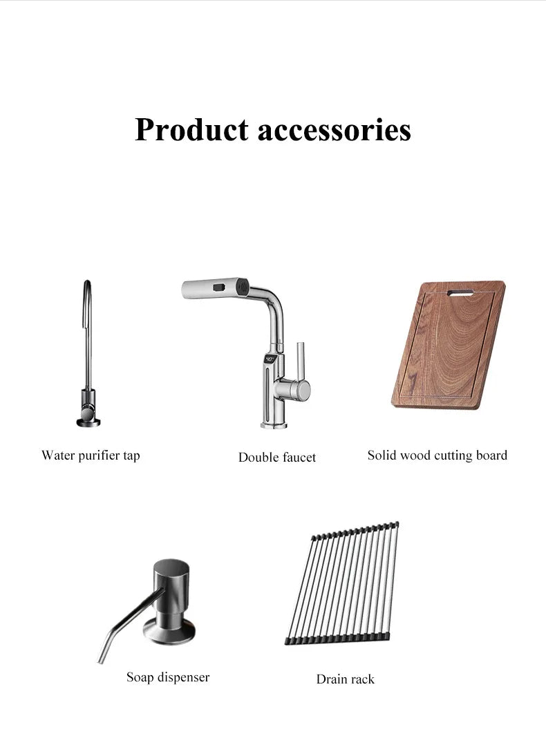 Dishwasher,Integrated Sink All-in-one,Kitchen Sink,Automatic Cleaning,Smart Home Appliance,Space-saving Efficient Dishwasher
