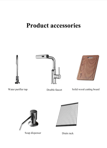 Dishwasher,Integrated Sink All-in-one,Kitchen Sink,Automatic Cleaning,Smart Home Appliance,Space-saving Efficient Dishwasher