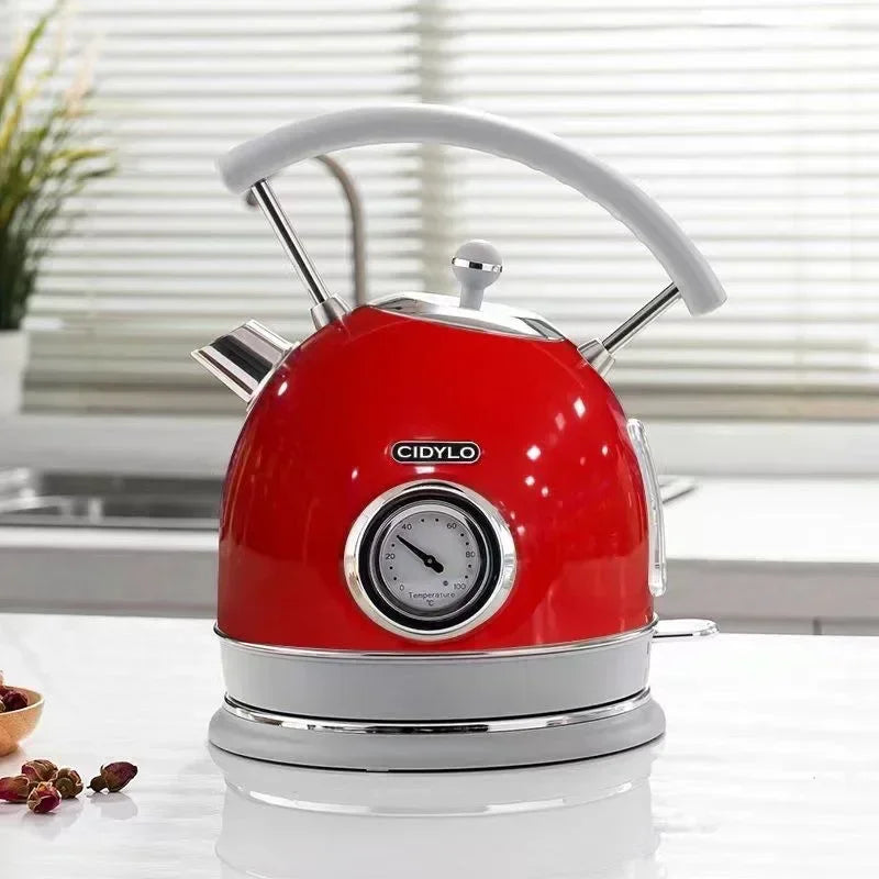 220V-240V Electric Water Kettle 1.8L 1800W 304 Stainless Steel With Thermometer Electric Boiling Coffee Tea Pot
