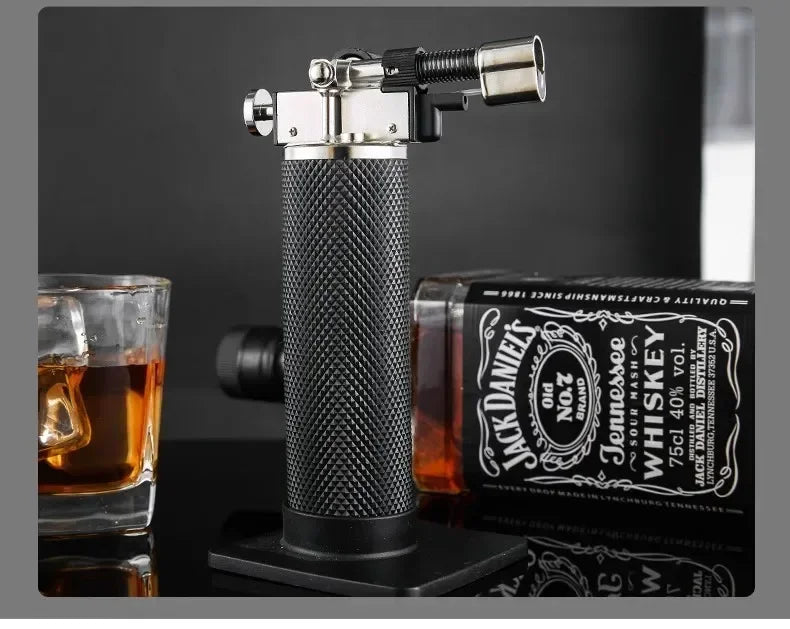 HONEST Double Flame Welding Gun Gas Torch Lighter Safety Lock Switch Jet Fire Open Fire Switching BBQ Kitchen Cigar Lighters