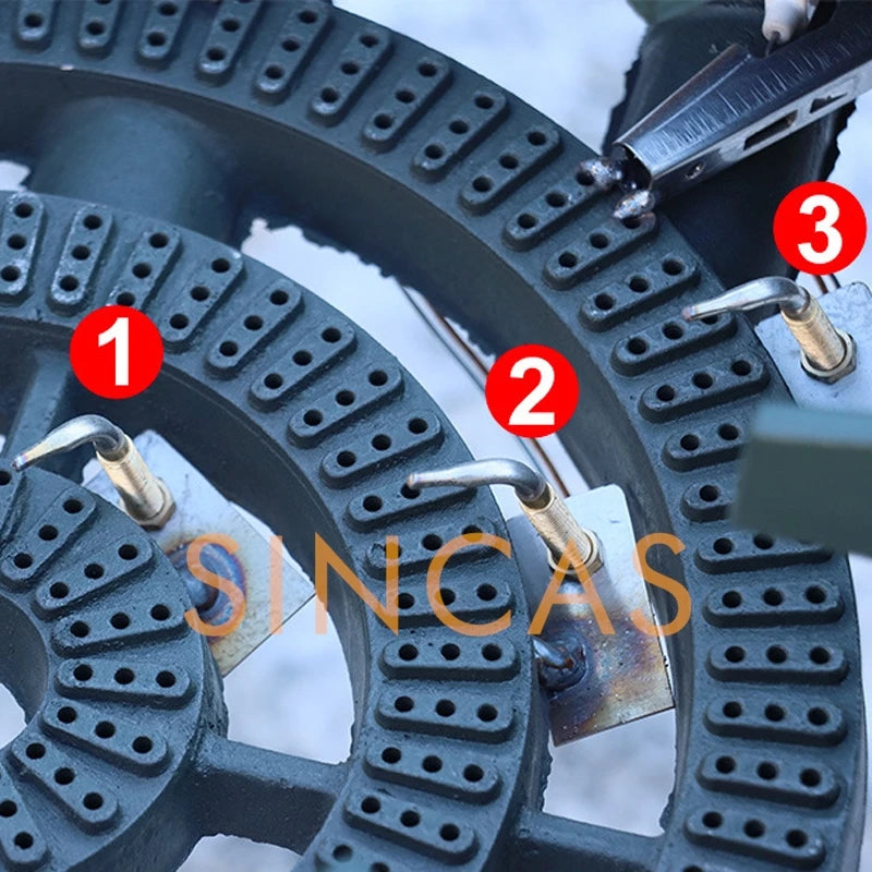 Kitchen Cooktop Stove Energy-Saving Gas Stove Commercial Household Single Gas Stove Dual Ring LPG/Natural Gas Short Footed Stove