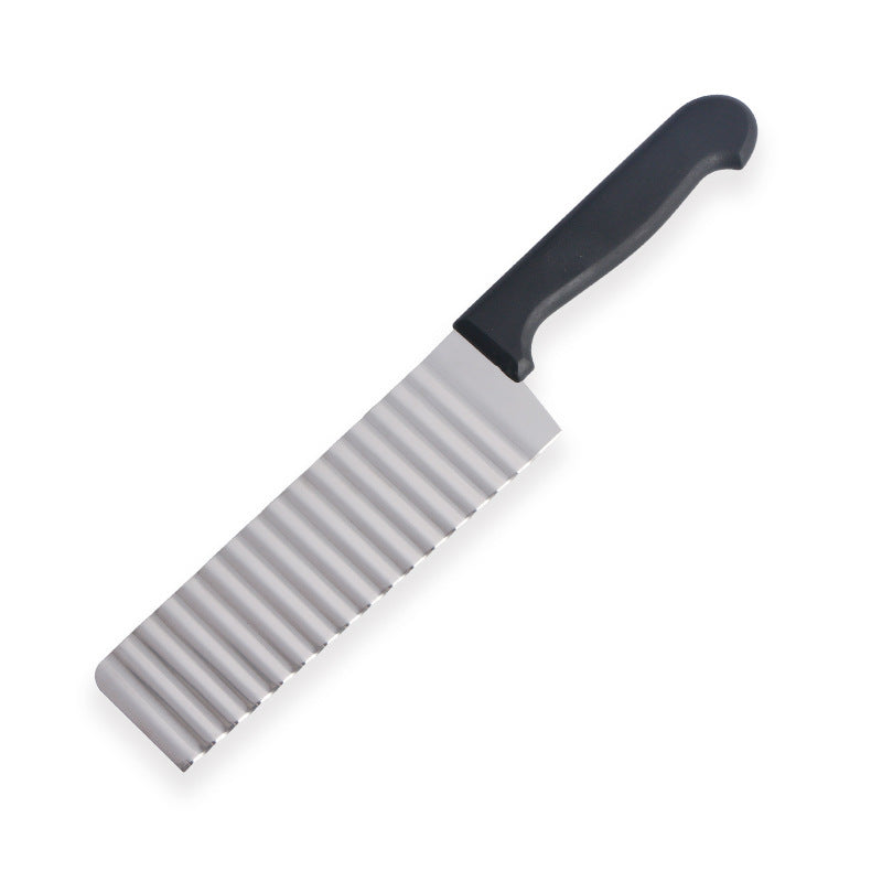 Stainless Steel Potato Chip Slicer Dough Vegetable Fruit Crinkle Wavy Slicer Knife Potato Cutter Chopper French Fry Maker