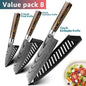 Kitchen Knife Set Professional Chef Knife 7CR17 Germany Stainless Steel Damascus Laser Meat Cleaver Slicing Santoku Cutter Tools