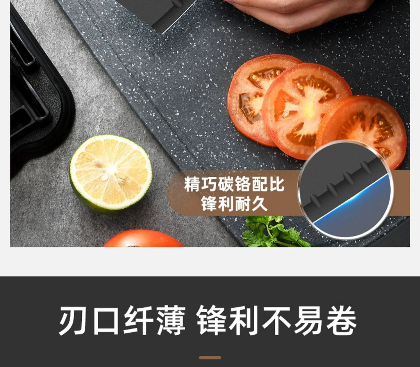 Kitchen Knife set Stainless steel Fixed blade Household Kitchen Cooking Tools Sharp Cutting Meat and Fruit knife