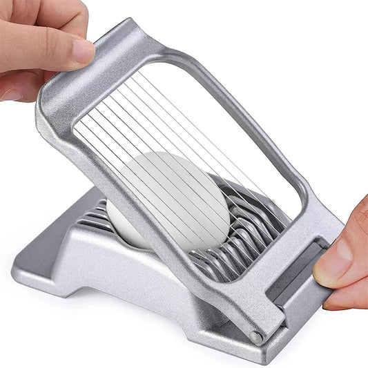 Aluminum Alloy Egg Slicer Egg Slicer Cutter for Boiled Eggs Multipurpose Slicer for Egg Ham Strawberry Banana Kitchen Gadget