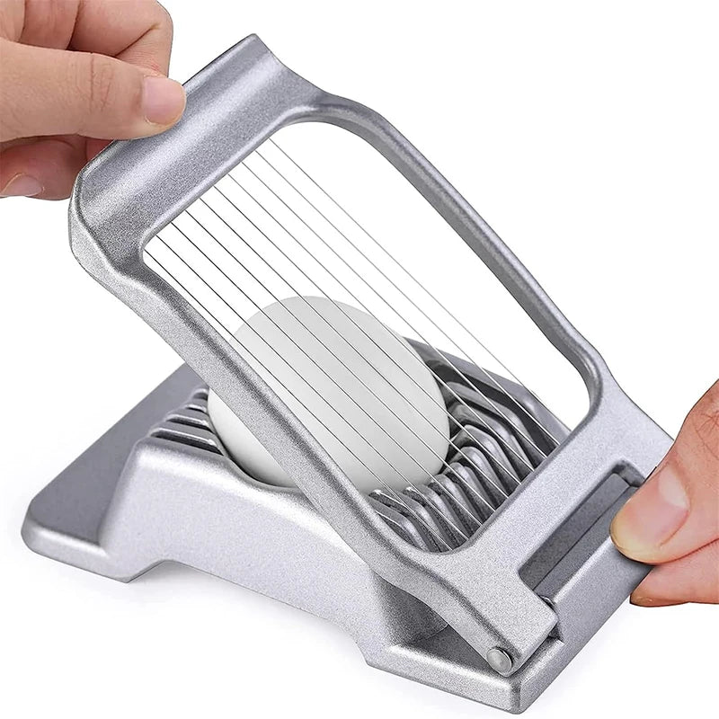 Aluminum Alloy Egg Slicer Egg Slicer Cutter for Boiled Eggs Multipurpose Slicer for Egg Ham Strawberry Banana Kitchen Gadget
