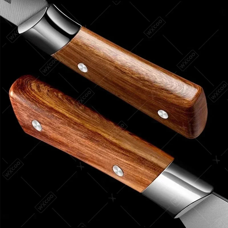 WXCOO Kitchen Knife Japanese Meat Cutting Knife Cleaver Butcher Knife Pork Boning Knife Shaving Knives with Cover