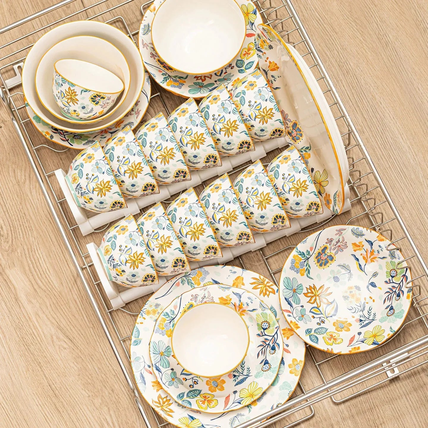 Dishes set modern dinner dish set ceramic luxury serving table set chinese travel kit noble modern classic bowl set