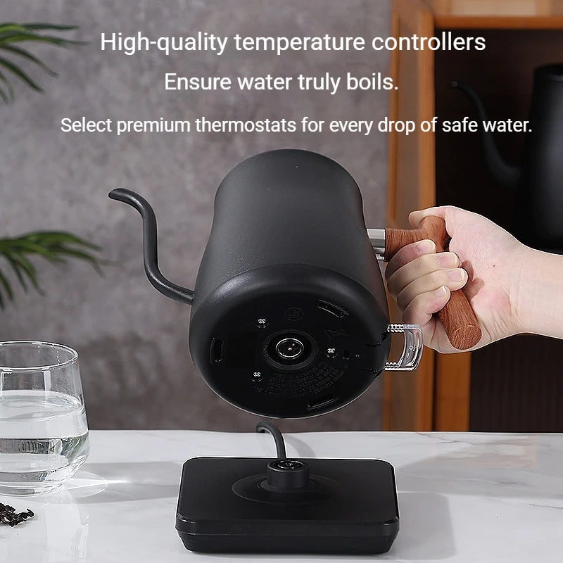 V60 1000W Fast Electric Kettle, 1L Capacity, 304 Stainless Steel, One-Touch Boil & Dry Burn Protection
