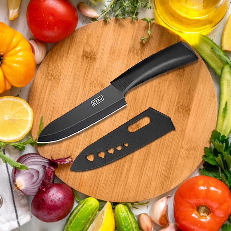 WXCOO Kitchen Knife Chef Meat Cleaver Boning Household Chopper Knife with Cover Stainless Steel Fruit Knife Vegetable Slicing