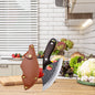 WXCOO Multifunctional Hand Forged Butcher Knife Kitchen Knife Durable Blade for BBQ Meat Cutting Boning Knife Wooden Handle
