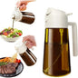 Oil Spray 470ml-2-in-1 Kitchen Oil Spray, Air Fryer, Salad, Vinegar and Kitchen Accessories Dispenser-Black